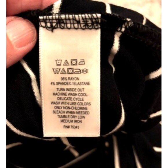 C&C California Maxi Dress Womens M Black White Nautical Striped Beach Coastal - Picture 6 of 9